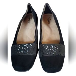 Trotters Samatha Sparkle Elastic Band Cushioned Footbed Arch Support Shoes 9 1/2